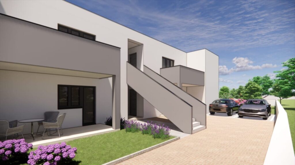 Apartament z dwoma sypialniami na parterze, nowy budynek, Zatoń A Zaton Apartment Apartman Wohnung Emporia Ground Floor Erdgeschoss Prizemlje Neubau New Building Novogradnja