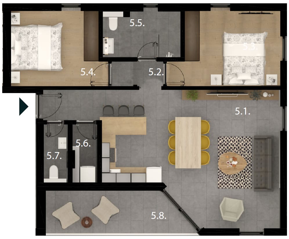 Apartament z doskonałym widokiem na morze w nowym budynku w Sveti Filip i Jakov do sprzedania A Z S