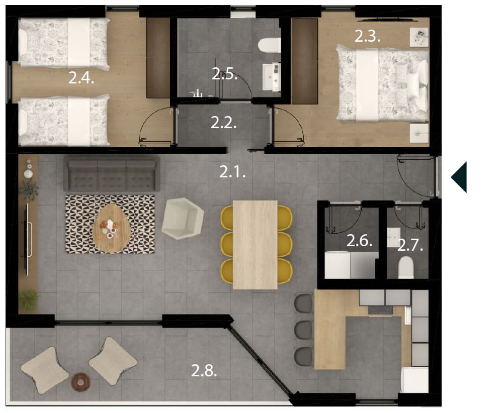 Nowoczesny apartament wysokiej jakości w nowym budynku w Sveti Filip i Jakov do sprzedania A Z S