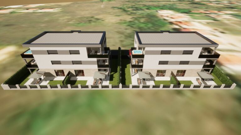 Penthouse w nowym budynku, Privlaka, 140 m od morza, widok na morze A A Privlaka