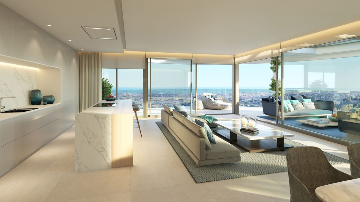 Futurystyczny penthouse w Benahavís Hiszpania Aa Cc B C Bb Af Cd