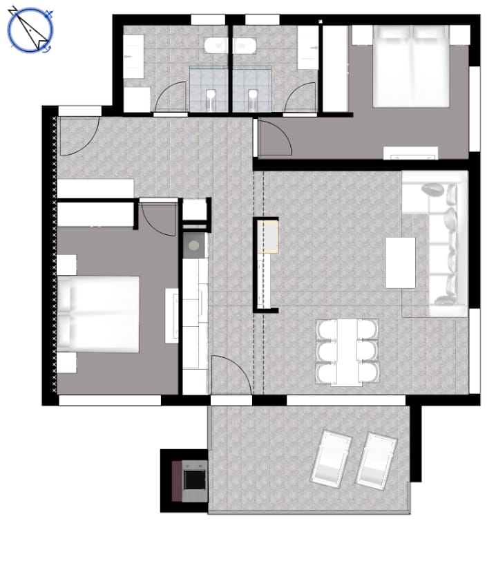 Na sprzedaż nowy apartament gotowy do zamieszkania, wspaniały widok na morze, basen, Maslenica A Tlocrt Stan Drugi Kat S App