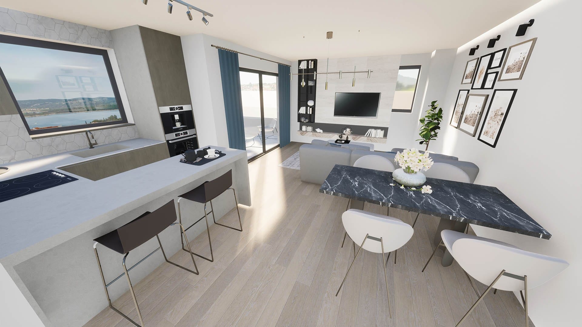 Apartament w Sveti Filip i Jakov, 66,02 m2, pierwsze piętro A A Sveti Filip I Jakov Interijeri