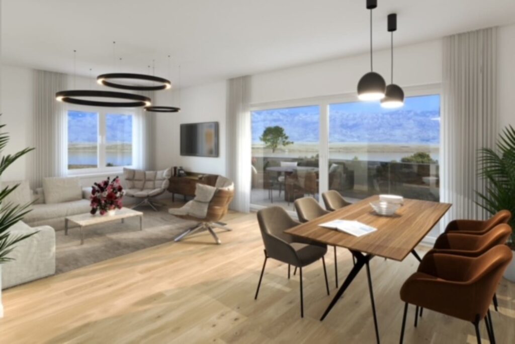 Apartament z widokiem na morze, ogród, parter, 92,15 m2, Vir A A Vir Apartmani