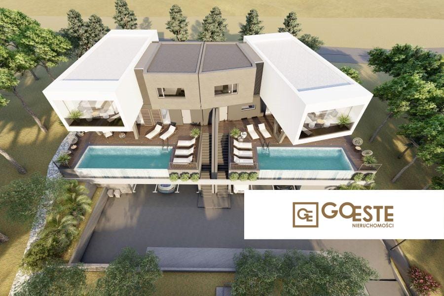 Nowoczesna willa w zabudowie bliźniaczej z widokiem na morze - REF ID: 2035/123 w Trogir Chorwacja Trogir Modern Villa With Pool And A Sea View For Sale