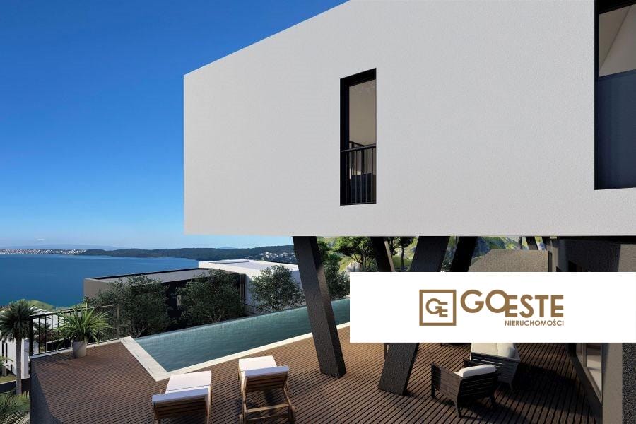 Nowoczesna willa w zabudowie bliźniaczej z widokiem na morze - REF ID: 2035/123 w Trogir Chorwacja Trogir Modern Villa With Pool And A Sea View For Sale