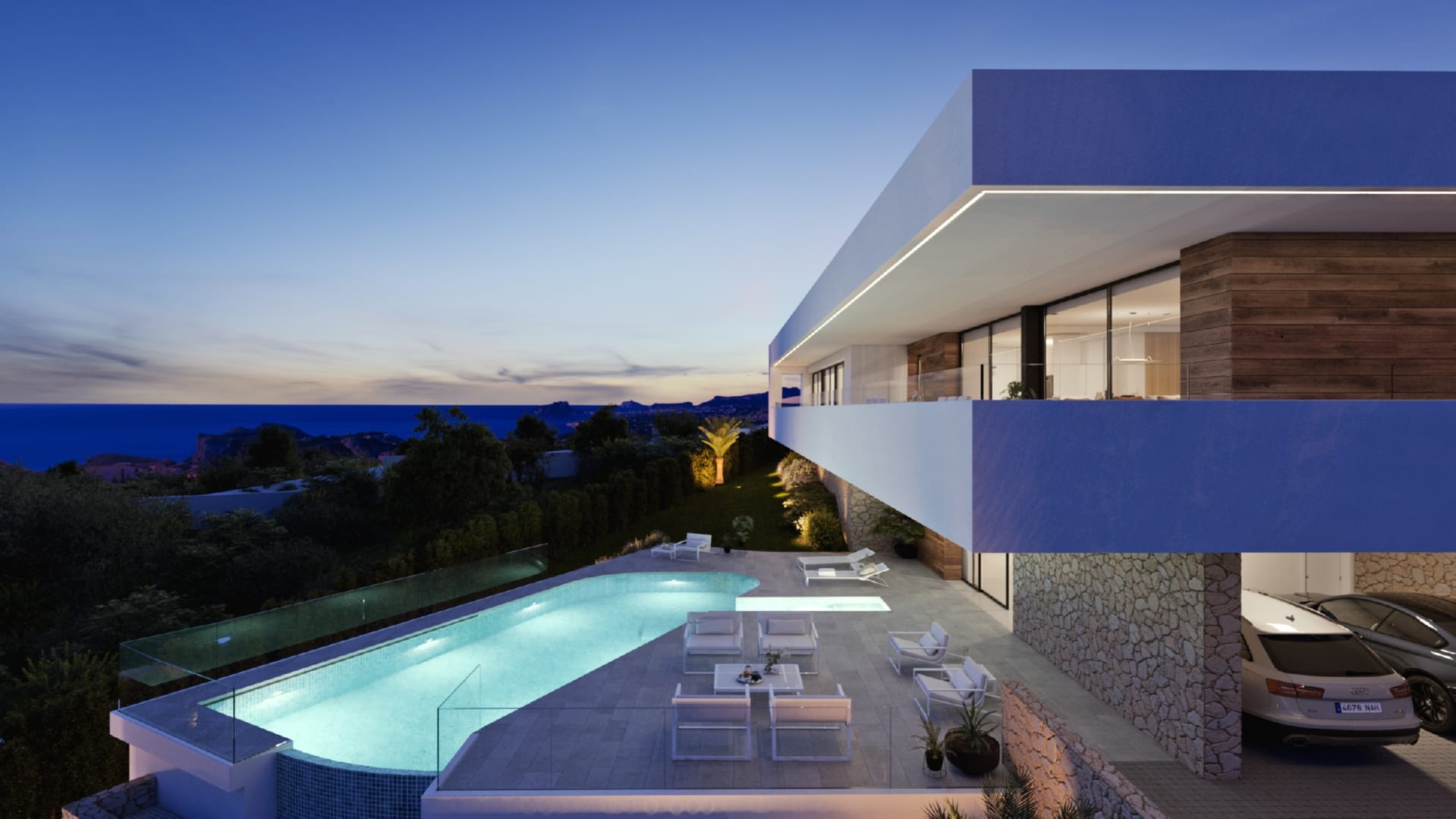 VILLAS w Cumbre del Sol, alicante, hiszpania Vapf J Night Hq Sn