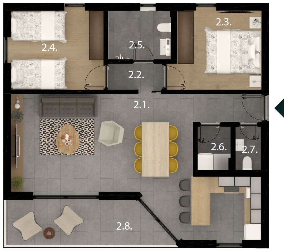 Apartament 99,1 m2 w pobliżu Sveti Filip i Jakov, Zadar, Chorwacja Apartament Sveti Filip I Jakov Zadarska Zupanija Hrvatska