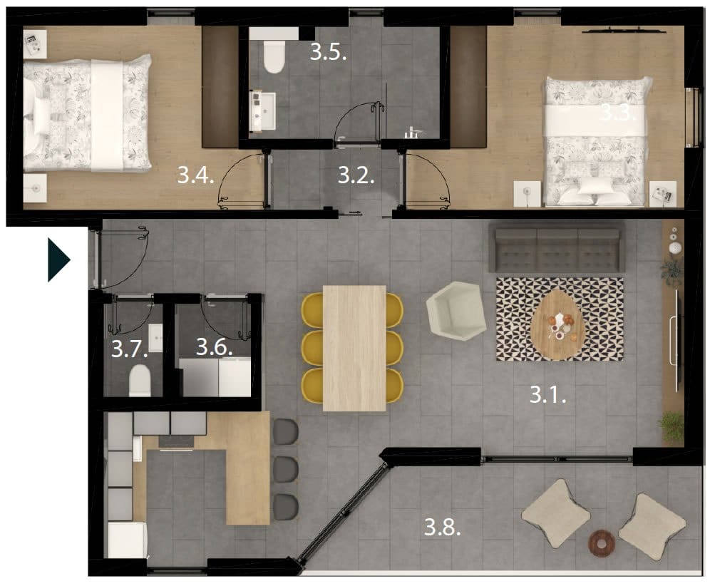 Apartament 92,83 m2 w pobliżu Sveti Filip i Jakov, Zadar, Chorwacja Apartament Sveti Filip I Jakov Zadarska Zupanija Hrvatska