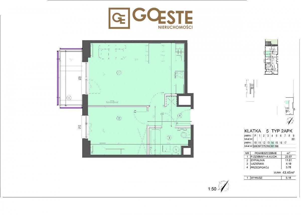 Apartament deweloperski 43m2 Warszawa Praga-Płd Go Max