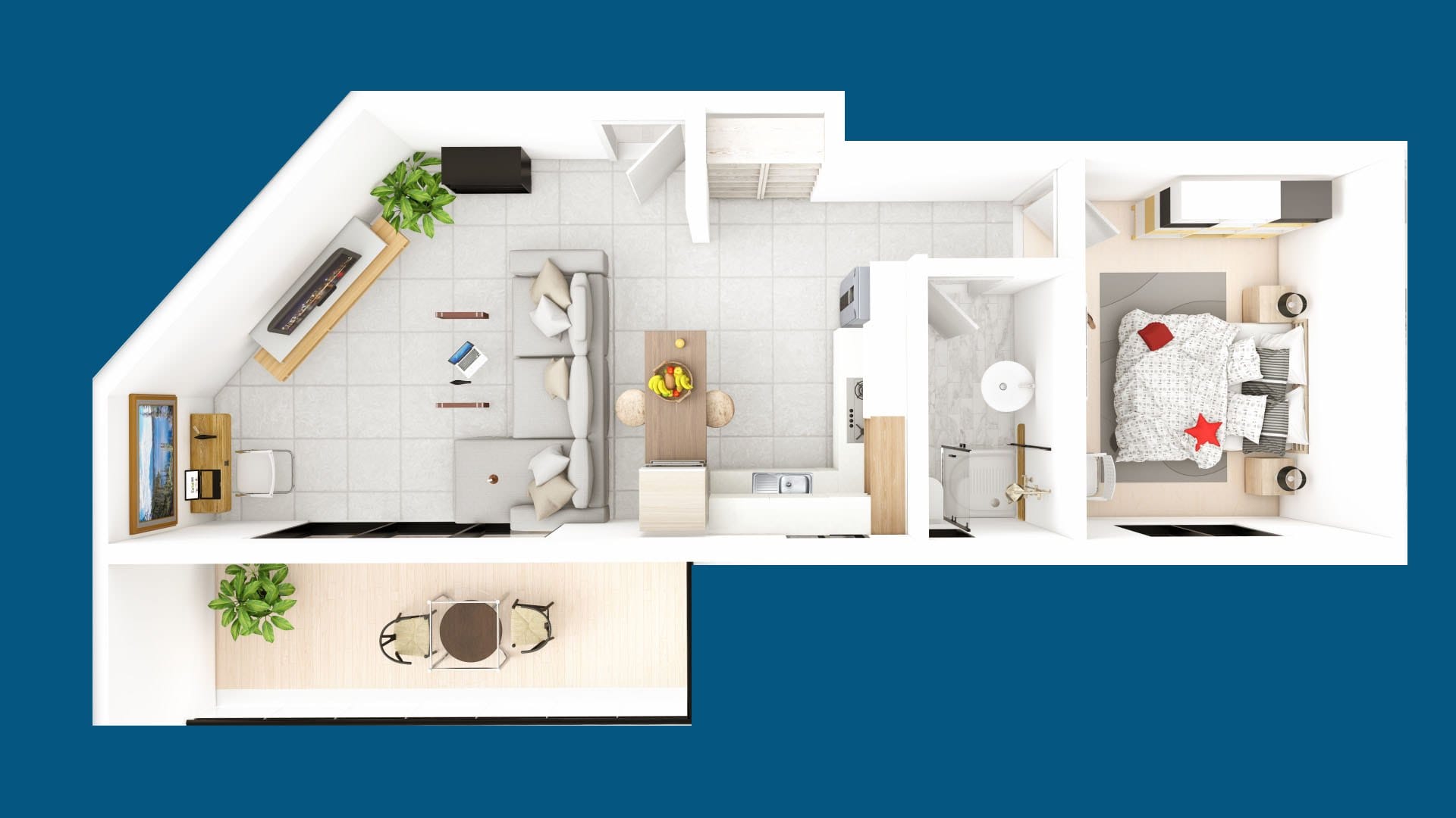 Apartament 1+1 60m2 w Iskele, Cypr GoESTE Nieruchomości 1709668972-0