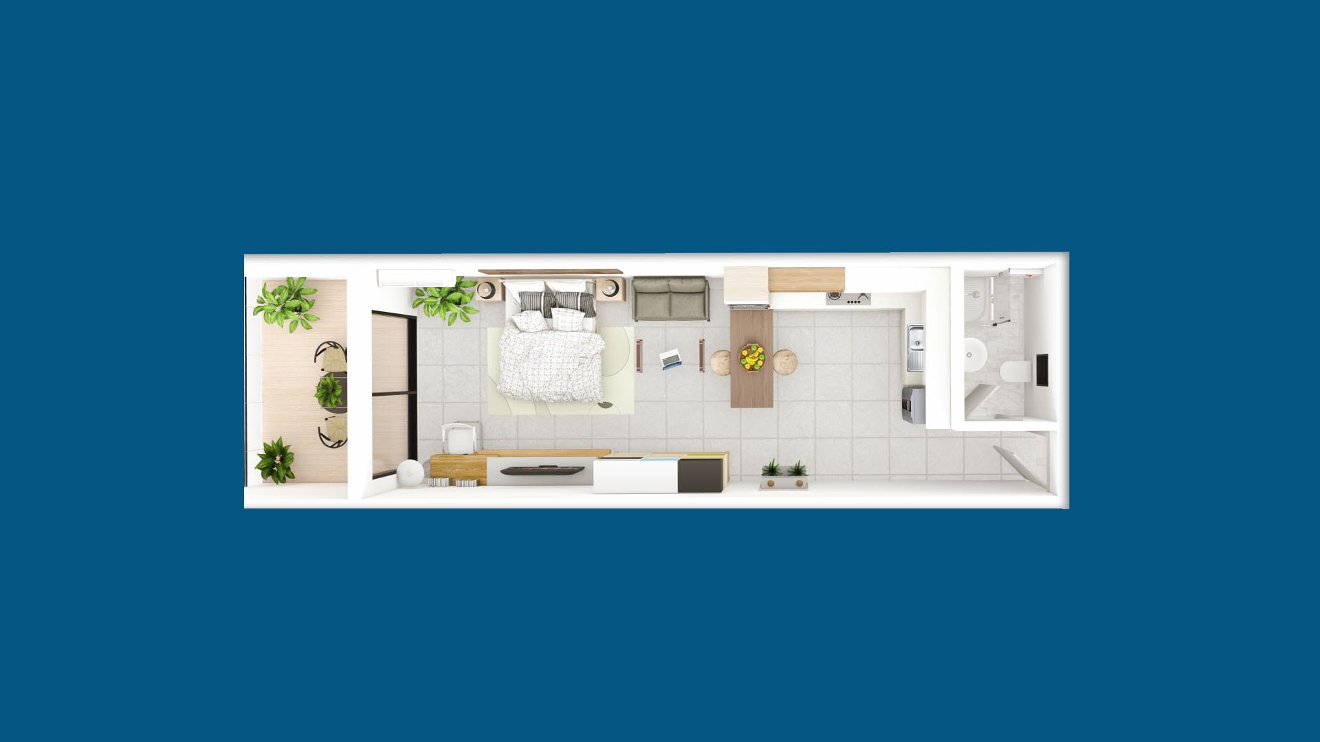 Apartament typu studio 46m2 w Iskele, Cypr  GoESTE Nieruchomości 1716893298-0