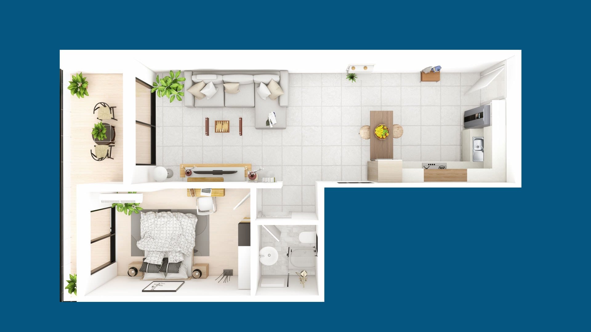 Apartament 1+1 65m2 w Iskele, Cypr  GoESTE Nieruchomości 1720078394-0