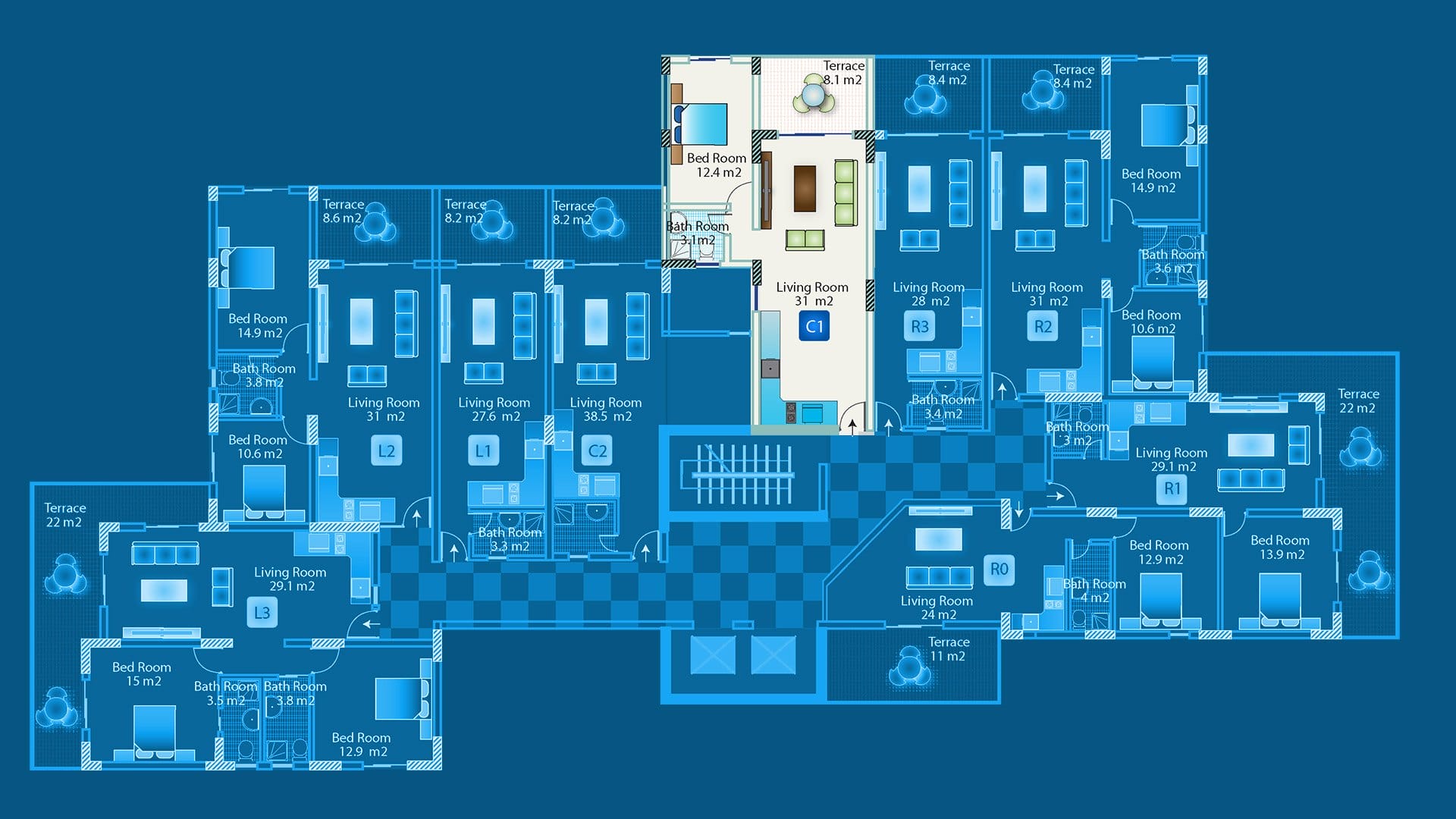 Apartament 1+1 65m2 w Iskele, Cypr  GoESTE Nieruchomości 1720078394-1