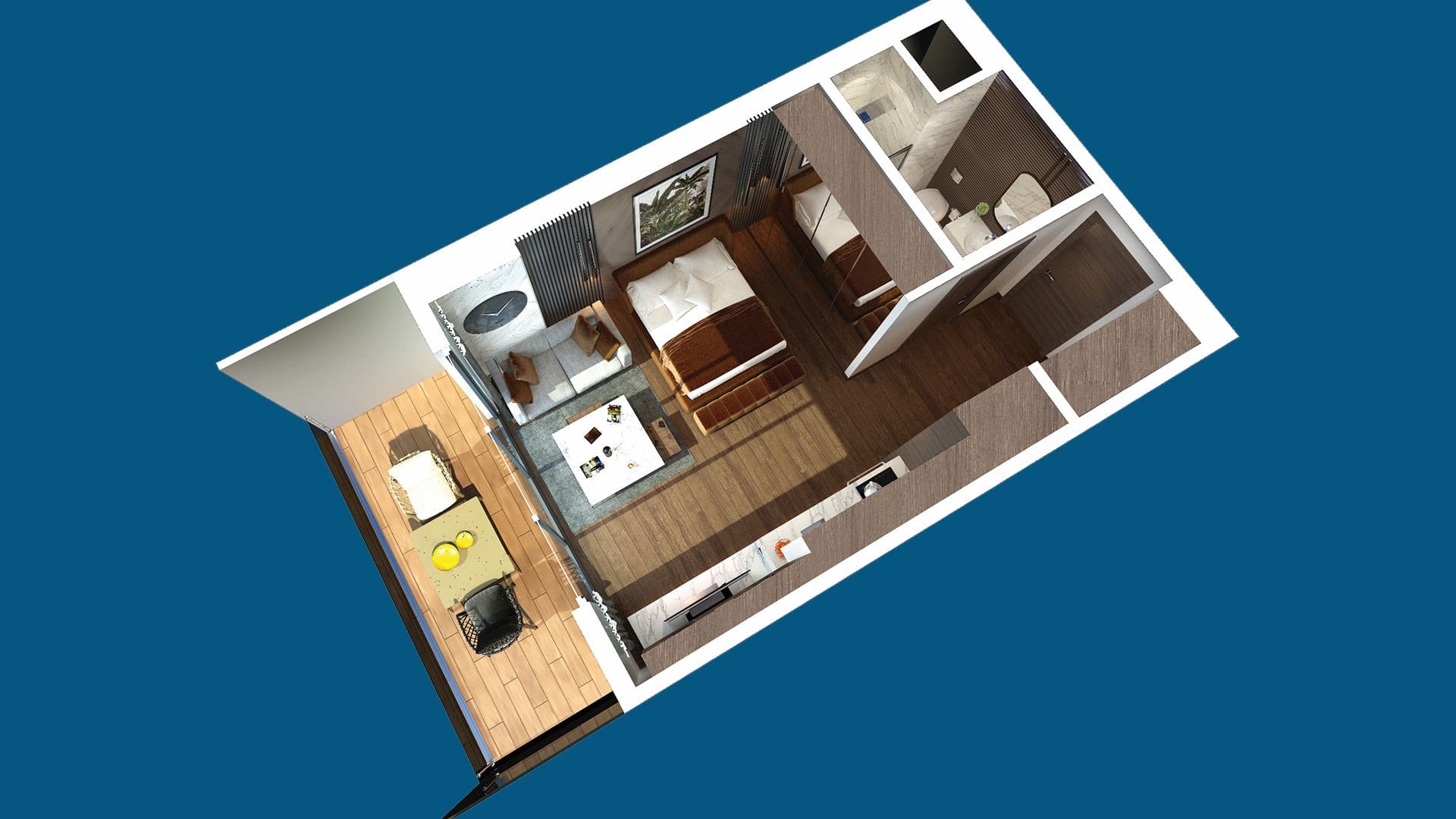 Apartament typu studio 50m2 w Iskele, Cypr  GoESTE Nieruchomości 1725556723-10
